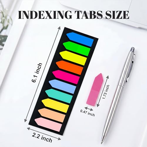 Ericter Arrow Sticky Tabs 1200 Pieces, Pastel Page Flags Tabs for Books Writable Translucent Sticky Notes Book Annotation Supplies Page Markers for Notebook, School Office Planner - color: Pastel Colors, size: 1200