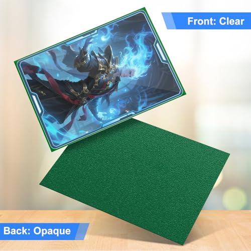 Tioplior Trading Card Sleeves Perfect Fit TCG Matte Sleeves, Soft Sports Card Protector for Photocard Easy to Shuffle and Stack While Playing Card Game, Standard TCG Card Sleeves (Green, 300ct) - color: Green, size: 300ct standard
