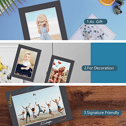 Somime 10 Pack Acid-Free 8x10 Black Mat Set for 5x7 Pictures with Bevel Cut - size: 8"x10" 10pack black complete set
