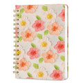 Lined Spiral Journal Notebook for Work A5, 160 Pages, Pink Flower - color: Pink Flower