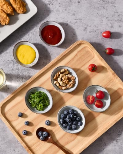 famiware Ceramic Soy Sauce Dish, 2.1oz Dipping Bowl Set of 12, Gray - color: Gray, size: 12pcs