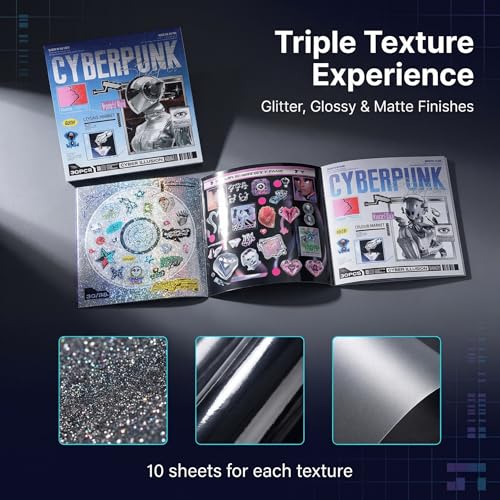 Sticker Book for Journaling and Scrapbooking, 800+ Cyberpunk Y2K Aesthetic Stickers, 30 Sheets Futuristic Scrapbook Stickers for Junk Journal, Planner Decor, Collage, Laptop and DIY Crafts - color: Blue Retro