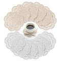 JJUNW 12 PCS Crochet Doilies, 4 Inch Round Lace Placemats for Cup Coasters