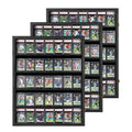 35 Graded Sports Card wall-Mount Display case for Shows, Black, 3pc - size: 35 Card - Black - Vertical 3Pack