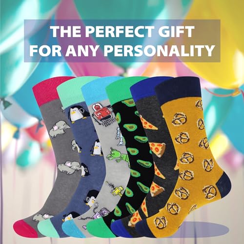 BambooMN Men's Cotton Colorful Design Fashion Novelty Dress Socks - color: Big Brown Bear - 1 Pair, size: 5-9