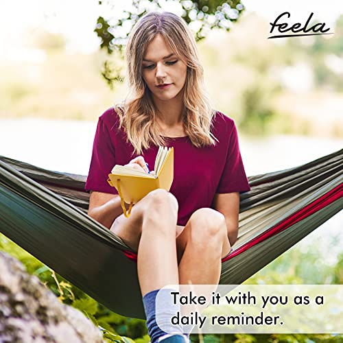 feela 6 Pack Pocket Mini Notebooks Bulk, Small Cute Memo Notepads Hardcover College Ruled Lined Journals with Pen Holder for School Business Work, with 6 Black Pens, 3.5”x 5.5”, A6, Yellow - color: 6 Yellow