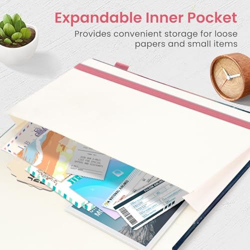 Taja Pretty Lined Journal for Women, Aesthetic Hardcover Leather Journal - color: C-Sunset, style: A-Lined