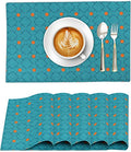 Ruvanti Placemats Set of 6, 100% Cotton Place Mats of 13"x19" – Combo - color: Combo