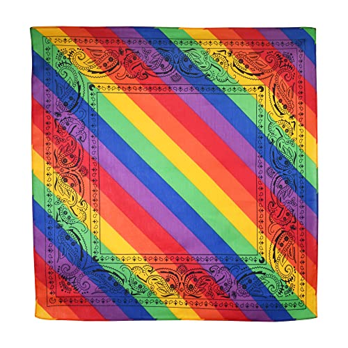 Every-ville Cotton Bandana Handkerchief for Men & Women, 3 Pack - color: Rainbow