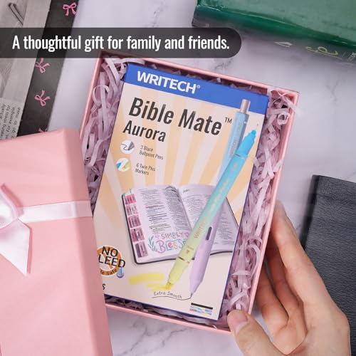 WRITECH Bible Mate Journaling Set: Highlighters & 1.0mm Ballpoint Pens 9ct - color: Multicolor-1.0mm