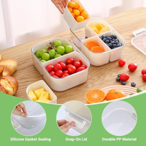 LUXEAR Small Snack Box Container 2 Pack, Dishwasher Safe&Freezer Safe - size: Small 2 Pack