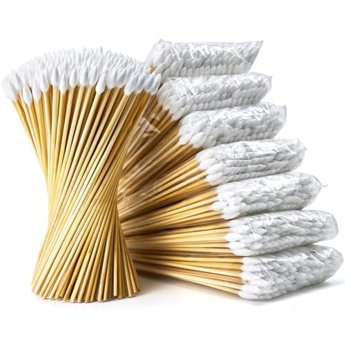 700Pcs 6 Inch Wooden Long Cotton Swabs Strong Tipped Applicators - color: C-700 PC Pointed