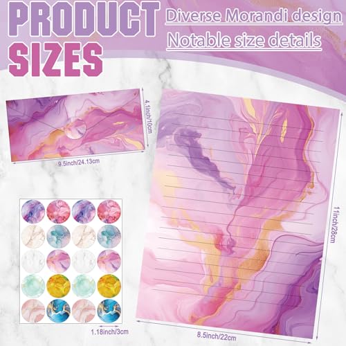 TaoBary 160 Pcs Marble Stationery Paper and Envelopes Set, 8.5 x 11'' - size: 8.5 x 11 Inch, style: Marble