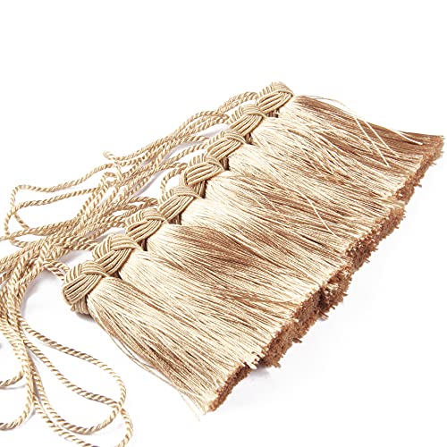 BEL AVENIR 8 Pcs Elegant Polyester Key Tassel Colorful Craft Tassels Charms - color: Beige