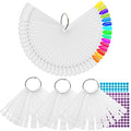 BQAN Nail Swatch Sticks 200 Pcs Clear with Ring & Number Stickers - color: Clear-200pcs