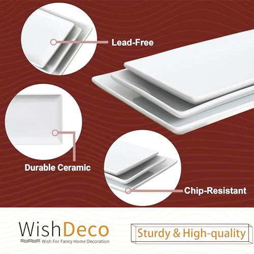 WishDeco Serving Platters Set of 3, Large Serving Trays 16/14/12 Inch - size: 16/14/12 inch