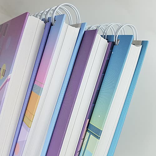 Aesthetic Spiral Sketchbook, Hardcover Unlined Drawing Notebook, Night