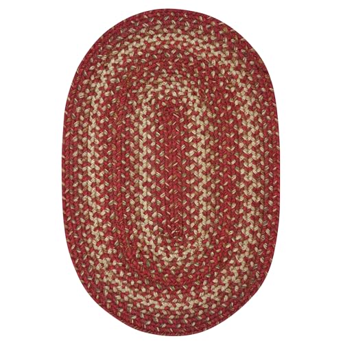 Homespice Apple Pie Jute Braided Placemats, Oval 13x19 Set of 4 - color: Apple Pie