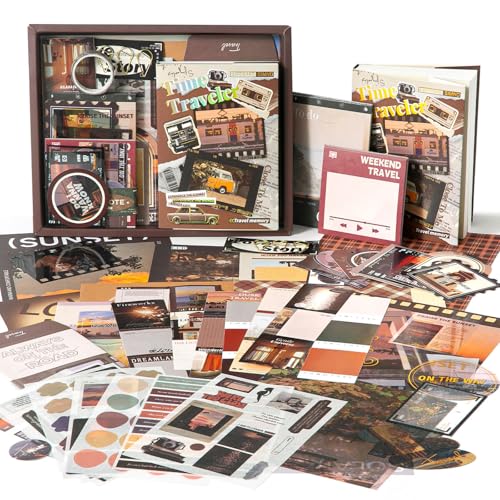 Scrapbook Supplies Kit, Vintage Junk journaling Supplies, Scrapbooking Kit - color: Time Traveler
