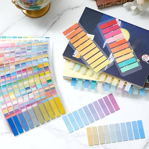 ReliThick 8000 Pcs Annotation Tabs, 40 Colors Writable Sticky Tabs for Book - color: Rainbow Gradient