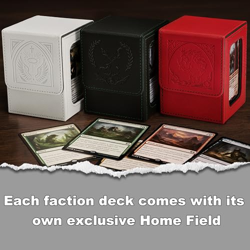 Venssu Angel Themed MTG Deck Box with Commander Display Window (White＆Grey) - color: Angel