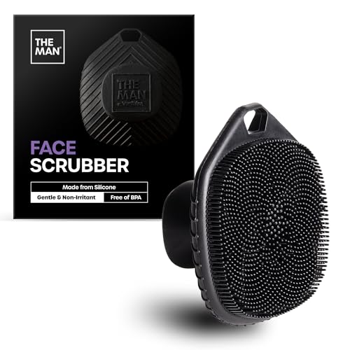 The Man Silicone Face Scrubber for Men, Face Cleansing Brush