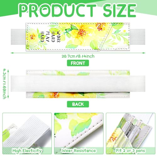 Crtiin 4 Pieces Back to School Pen Holder, Bible Floral - style: Bible Floral