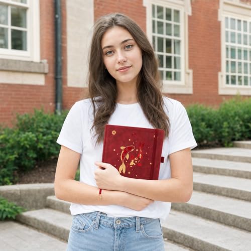 TIEFOSSI Dotted Square Journal Notebook 160 Pages for Women & Men(8 x 8) - color: Red, size: Square-Dotted