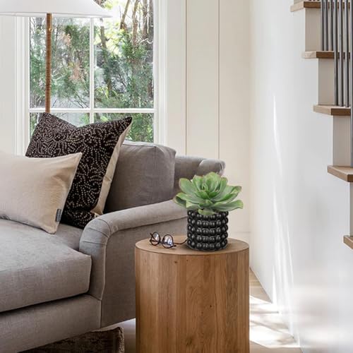 Briful Succulents Plants Artificial for Home Decor, Realistic Potted Fake Plant, Bubbled Plant Pot, Cute Succulents Faux Plant, Shelf Tables Decor, Modern Farmhouse Home Decorations - color: Succulents-bubble Ceramic Pot