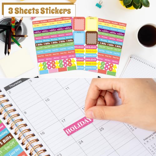 Xqumoi 2027 A5 Planner Funny Skeleton Skull Weekly and Monthly Planner Gift - color: Black Skeleton 2027, size: A5