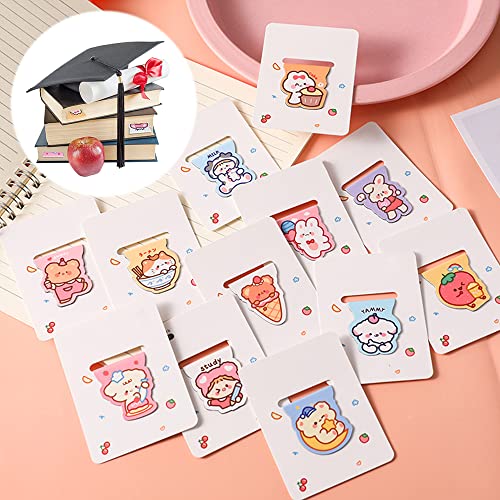 24PCS Cute Magnetic Bookmarks,Cartoon Animals Book Mark for Kids, Women