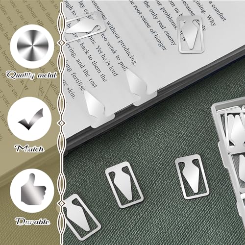 Spakon 100 Count Tin Mixed Metals Book Line Markers, Silver - color: Silver