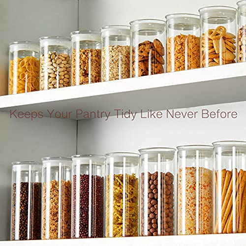 ZENS Glass Jars with Airtight Lid Set of 2, 37oz Kitchen Storage Jars - size: 8-37oz 2Pack