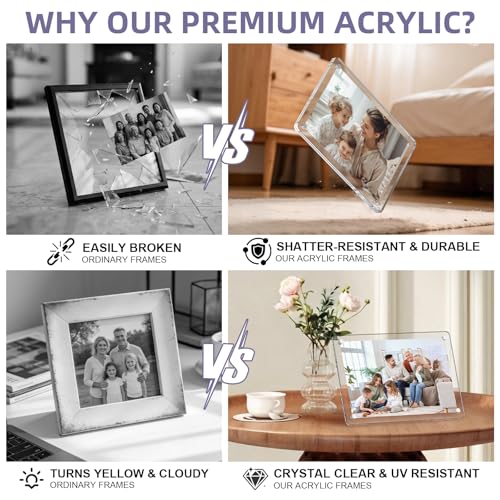 4 Pack 4x6 Inch Magnetic Picture Frame for Fridge - size: 4 X 6 (4-pack)