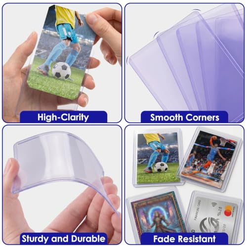 200 Pack Card Sleeves Hard Plastic, 3" x 4" Trading Card Holder