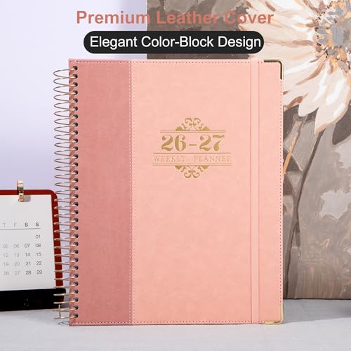 CAGIE 2026-2027 Weekly & Monthly Calendar Planner, Jul 2026-Dec 2027 - color: Pink