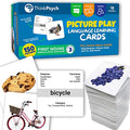 ThinkPsych First Nouns Flash Cards - 150 Picture Cards for Speech Therapy - style: First Nouns - Animals, Food & More (3 Examples)