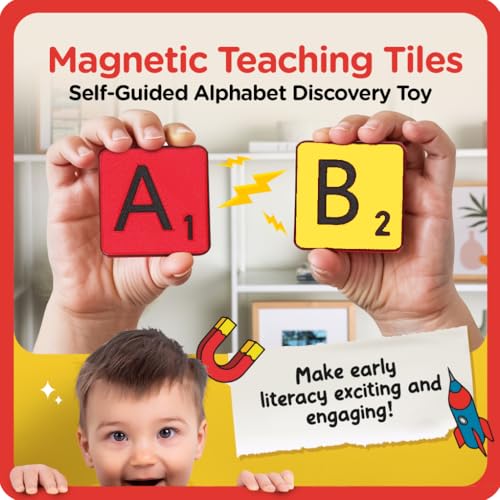 Learn Your Name! Evelyn Personalized Self-Correcting Magnetic Tiles. First Birthday, Christmas Stocking, Easter, Educational Toy for Early Learning