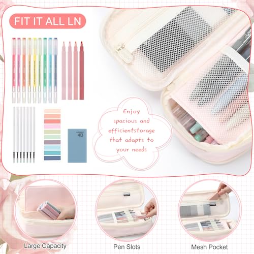 Eersida 74 Pcs School Supplies Set with Pencil Pouch, Pastel, Bright Style - color: Morandi, style: Bright Style