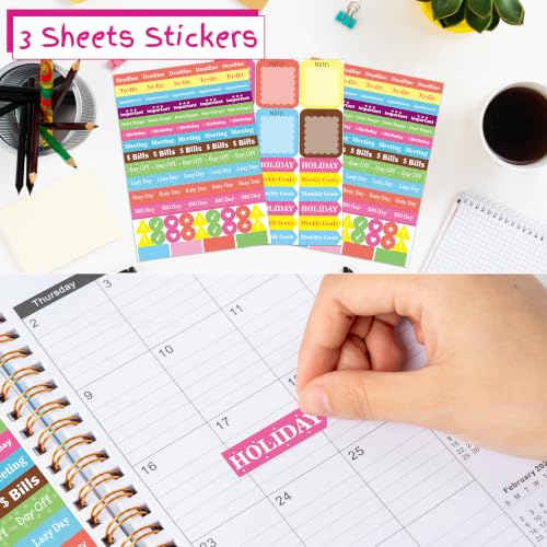 Xqumoi 2027 A5 Planner Neon Sign Light Up Weekly and Monthly Planner Gift - color: Neon Light 2027, size: A5