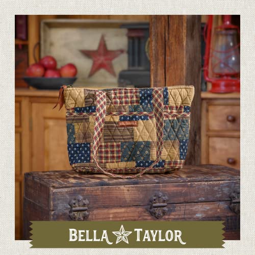 Bella Taylor Small Tote, Quilted Shoulder Bag for Women - color: Primitive Patch