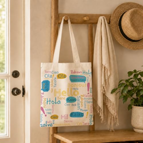 Funny Canvas Tote Bag, Reusable Shoulder Grocery Bag, Holiday Gift Bags for Friends, 13.7x15.7 inch - color: Style 28