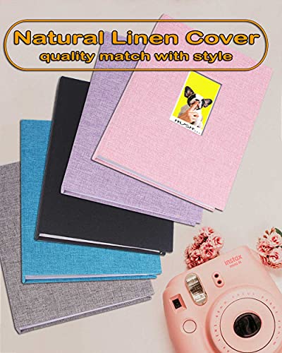 GPIRAL 2x3 Photo Album 208 Vertical Photos – Linen Cover, Kpop Photocard Holder Book, Photocard Binder, Zip Printer, Pink - color: Pink