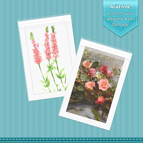 Golden State Art 4x6 Inch Crystal Sealed Clear Plastic Sleeves,100 Pack - size: 4-3/4 x 6-1/2