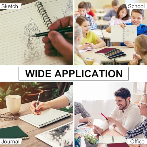 Spiral Notebook Bulk A5 College Ruled Journals Notebooks Lined 8.3 x 5.5 Inch Note Books Writing Thick Paper Notebook for Christmas Office Business School Gifts Supplies(Classic Colors, 72 Pcs) - color: Classic Colors