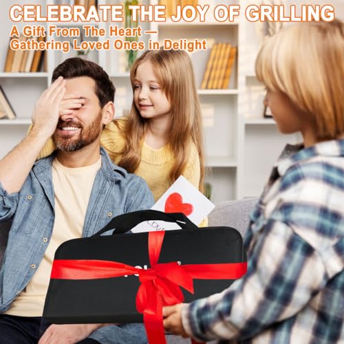 POLIGO 29 PCS BBQ Grill Accessories Stainless Steel BBQ Tools Grilling Tools Set with Storage Bag for Fathers Day Dads Birthday Presents - Camping Grill Utensils Set Ideal Grilling Gifts for Men Black - color: Black