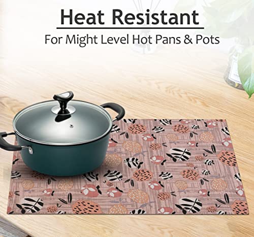 Ruvanti Placemats Set of 6, 100% Cotton Place Mats of 13x19, Dusty Palette - color: Dusty Palette
