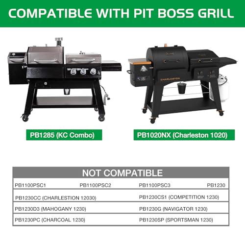 Charleston Flame Broiler Kit for Pit Boss 1020 Onyx KC Combo Grill Platinum Series Smoker Replacement Parts PB1285KC PB1020NX Pitboss Heat Deflector Diffuser Plate 60355 31141 BBQ Accessory - size: For 1020/1285 Series