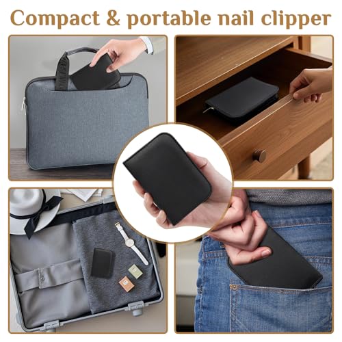 MINKINH Manicure Set Professional Nail Clipper Kit-26 Pieces for Men, Black - color: Black