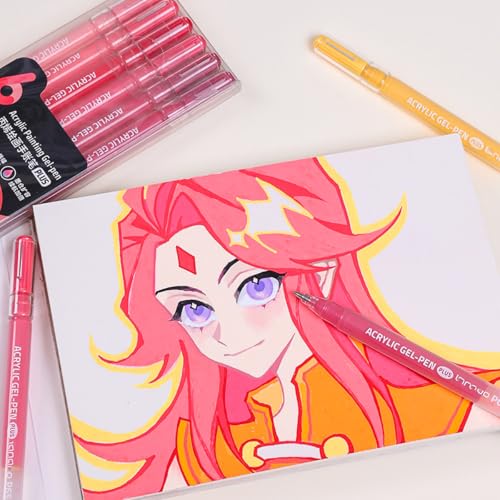 1.0mm Fine Pointed Acrylic Gel Pen Set, 90 Color Optional